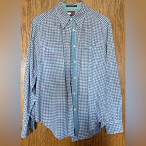 VINTAGE Tommy Hilfiger Tommy Jeans Plaid Cotton Long Sleeve Shirt Size 12